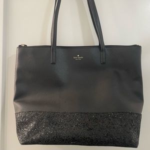 Kate spade black sparkle shoulder bag